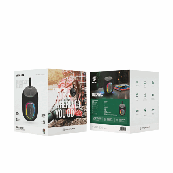 Green Lion Pristone Wireless Speaker - Black - Image 2