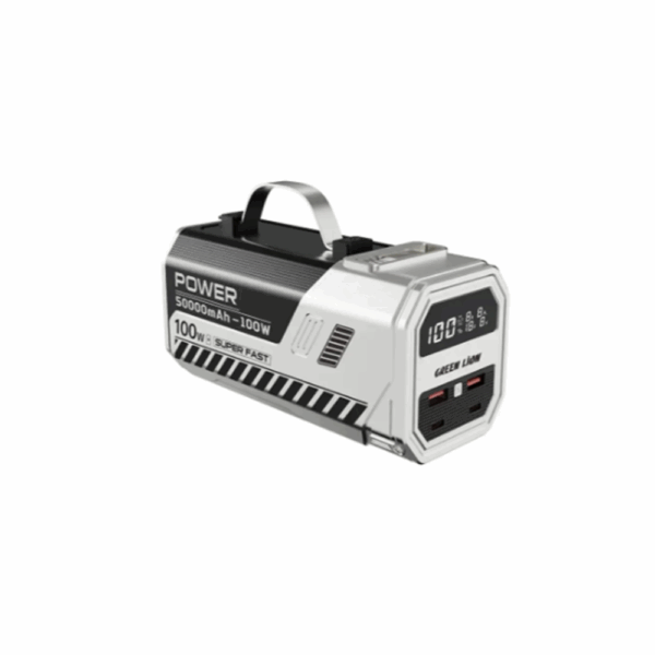Green Lion Power Max 22.5W 50000mAh Power Bank - Silver