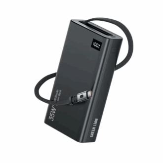 Green Lion Retractable Power Bank 35W 10000mAh - Black