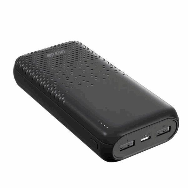 Green Lion Rome Ultra Slim 20000mAh Power Bank - Black