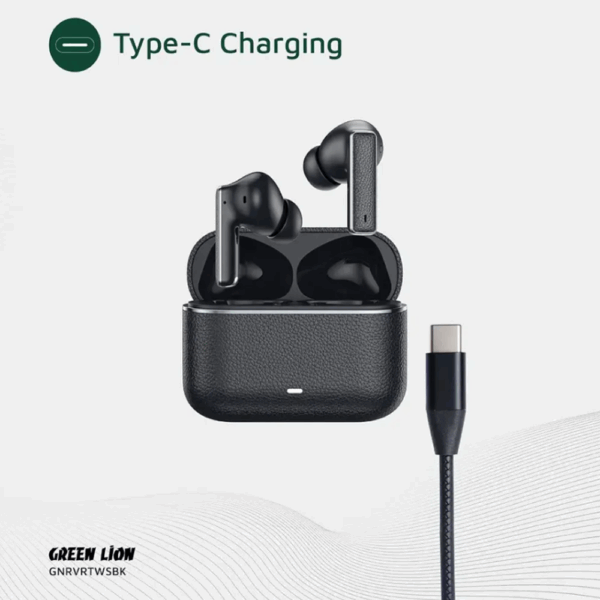 Green Lion River True Wireless Earbuds - Black - Image 4