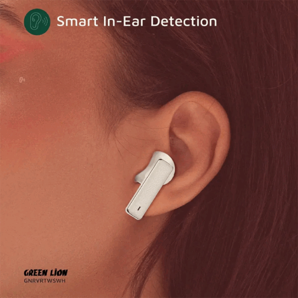 Green Lion River True Wireless Earbuds - Cream - Image 5