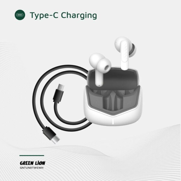 Green Lion Tune X True Wireless Earbuds - White - Image 5