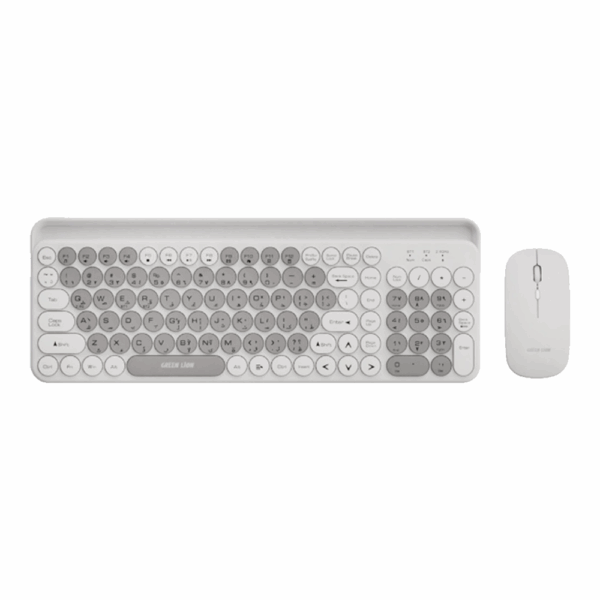 Green Lion Wireless Duo Wireless Mouse + Keyboard - Grey