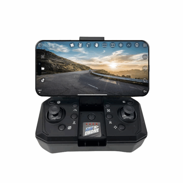 Porodo RC Drone with Electric Regulation Dual Camera- Black - Image 2