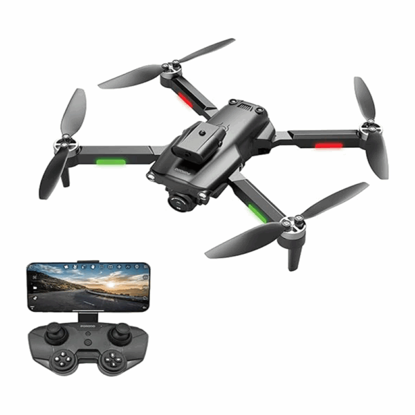 Porodo R/C Folding Drone With Brushless Motor and Infrared Obstacle Avoidance - Black