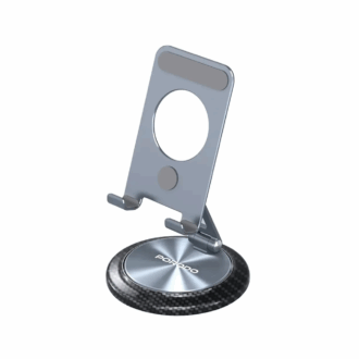 Porodo Adjustable Folding Aluminum Alloy with Silicone Pad Phone Holder - Grey