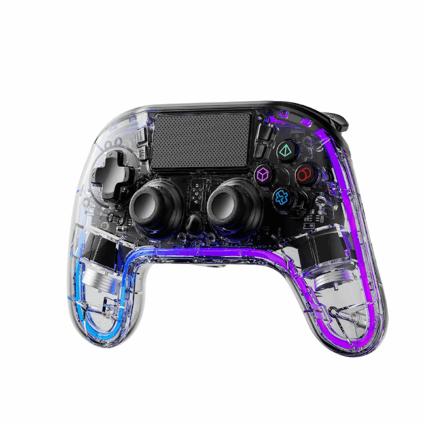 Porodo Gaming PS4 Gamepad Transparent Controller - Clear - Image 2