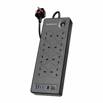 Powerology PD20W QC 3.0 2A + 2 Type C Socket 2M - Black