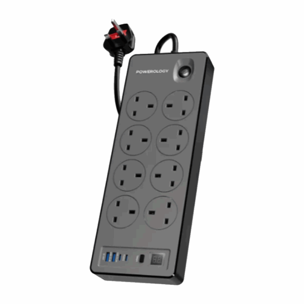 Powerology PD20W QC 3.0 2A + 2 Type C Socket 2M - Black