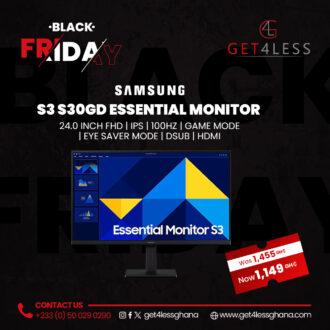 Samsung S3 S30GD Essential Monitor 24 Inch FHD IPS 100Hz Game Mode Eye Saver Mode DSub HDMI Black