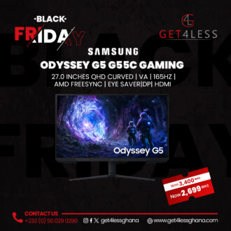 Samsung Gaming Monitor 27" LS27CG552 Curved ,QHD,VA Panel, HDR10,1000R ,1MS-165HZ