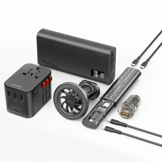 Promate 7 in 1 Portable Essential Electronic Accessories Travel Kit