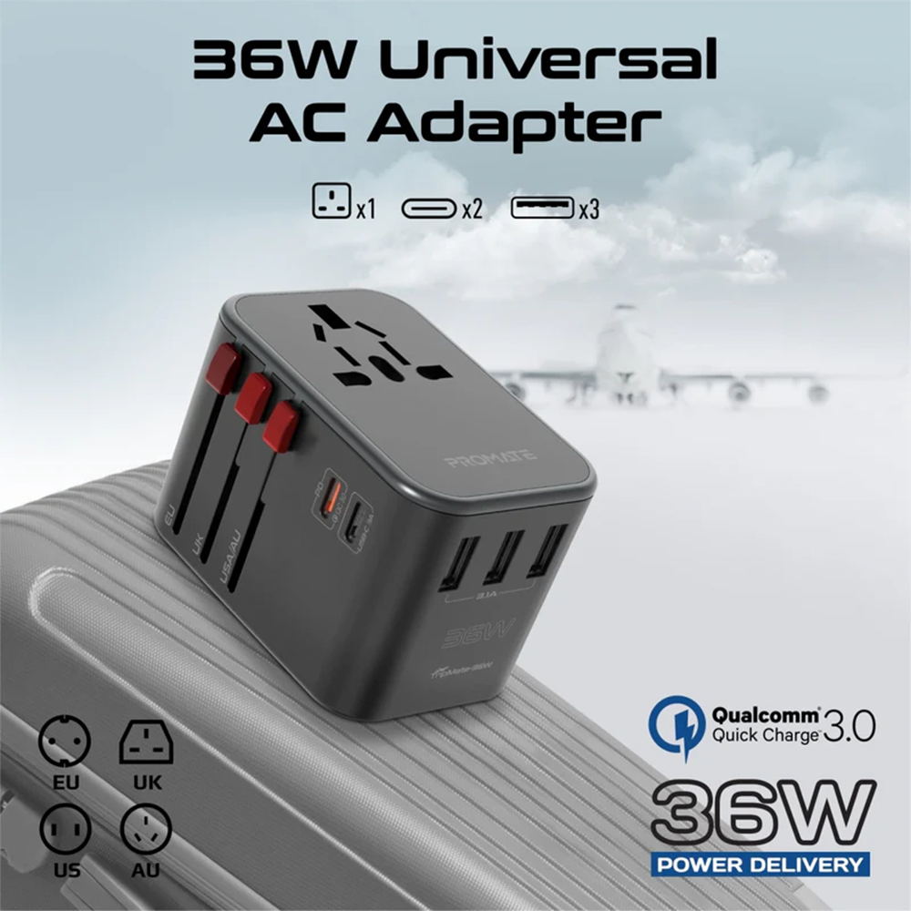 Promate 7 in 1 Portable Essential Electronic Accessories Travel Kit - Image 5