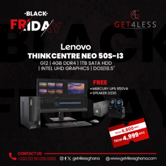 Lenovo ThinkCentre PC Neo 50s Core i3 G12 4GB RAM 1TB HDD with Free Mercury Mav650Va UPS and D230 Speaker