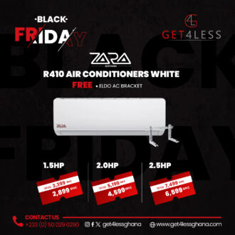 Zara AC 2.5 HP R22 White with free Eldo 1.5-2.0-2.5 AC Bracket