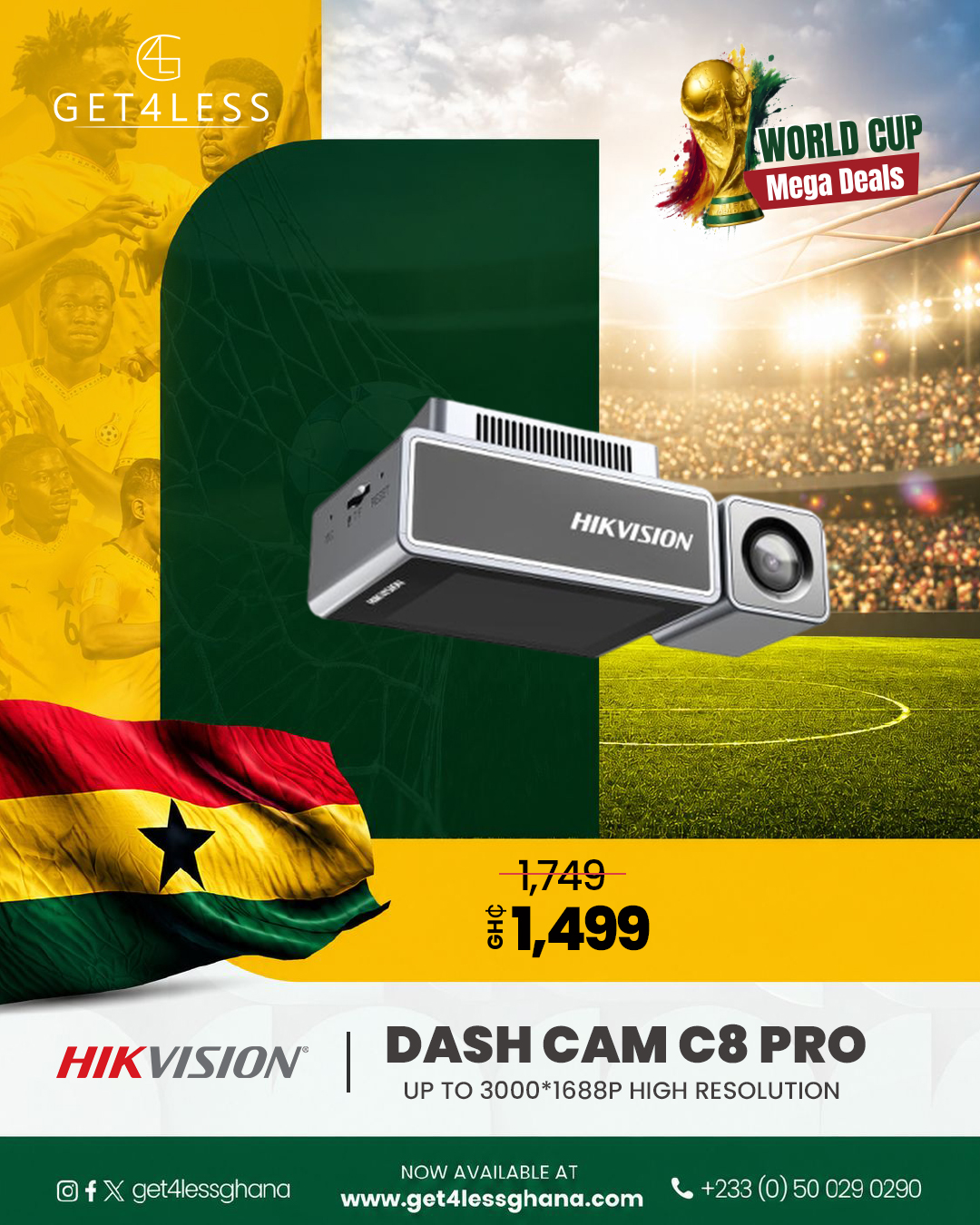 Hikvision 3000*1688P high resolution, with horizontal 127°wide angle, diagonal 151°