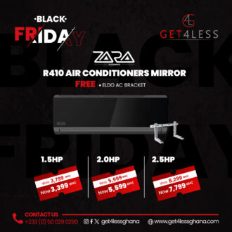 Zara AC 2.5 HP R410 Mirror with free Eldo 1.5-2.0-2.5 AC Bracket