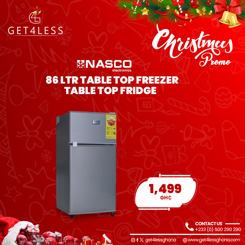 Nasco Fridge Top Freezer Table Top 86 Ltr Black