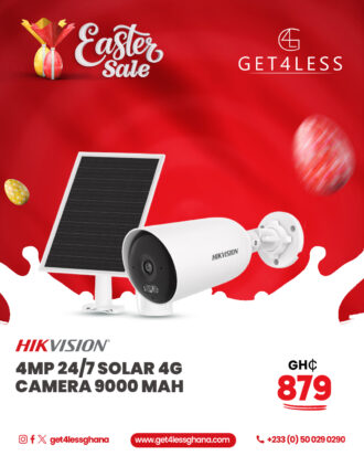 Hikvision 4MP 24/7 Solar 4G Camera 9000 mAh Battery