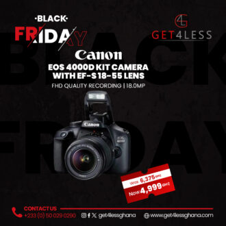 Canon EOS 4000D DSLR Camera - Wifi, 18.0 MP with 18-55mm Lens