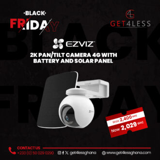 Ezviz PT 2K Pan/Tilt Camera 4G with Battery and Solar Panel Free EZVIZ Micro SD Card 32 GB