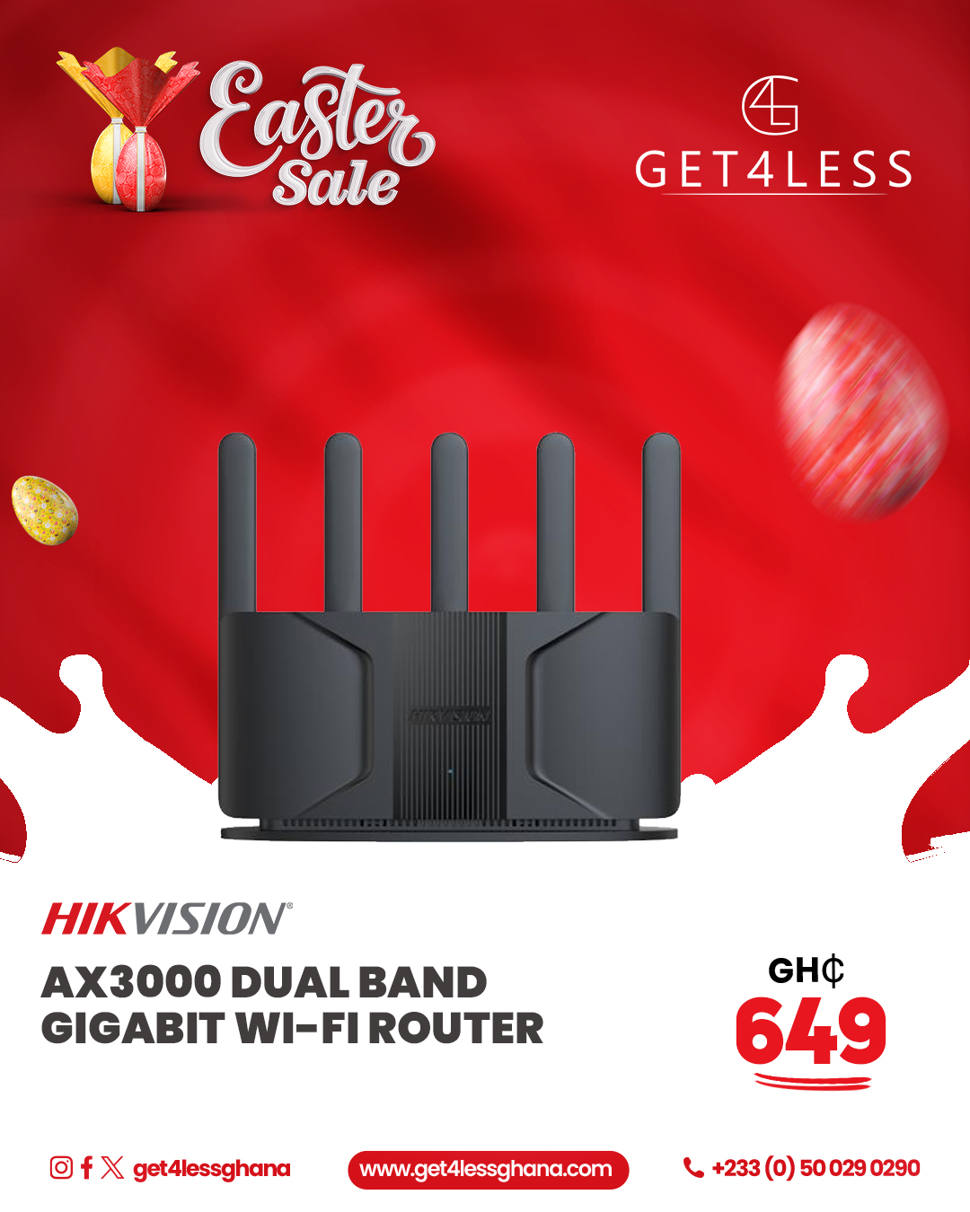 Hikvision AX3000 Dual Band Gigabit Wi-Fi Router