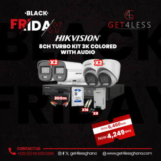 Hikvision 8 Channel Turbo Kit 3K Coloured with Audio