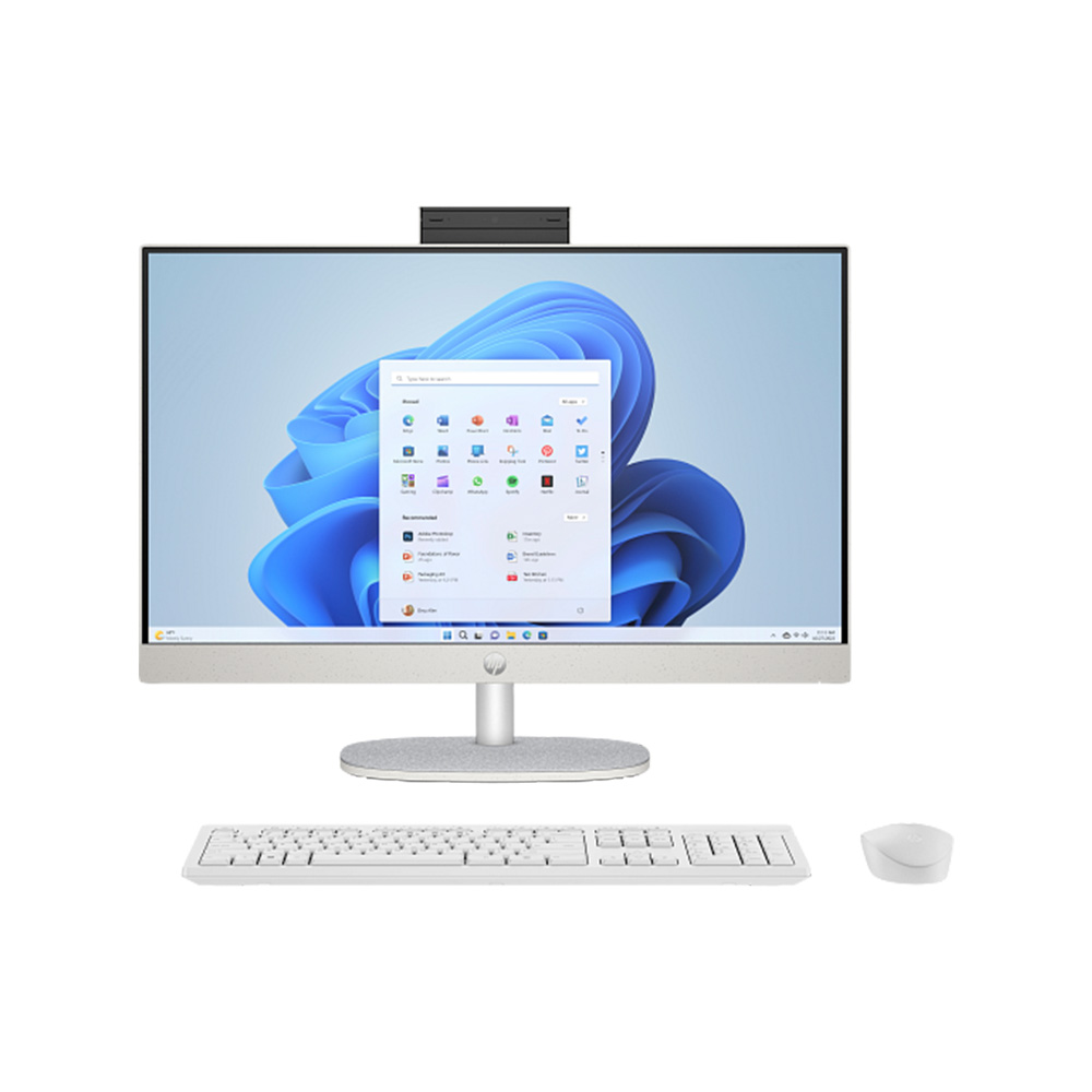 HP 24-cr0077d All in One-i7 1355U 16GB DDR4 512GB M.2 SSD Intel Iris Xe Win11H 23.8 Inch FHD White