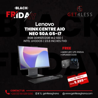 Lenovo Thinkcentre All In One Neo 50a G5 i7 13620H 8GB DDR5 RAM 512GB M.2 SSD 23.8 Inches with Free Mercury Mav650Va UPS and D230 Speaker