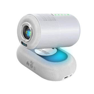 Promate 4K Compatible HD Wireless LCD Projector with Built-In Speaker & Ambient RGB light