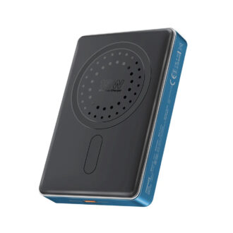 Promate 10000m Ah Ultra-Compact Aluminum Crafted MagSafe Compatible Wireles Charging PowerBank-Blue