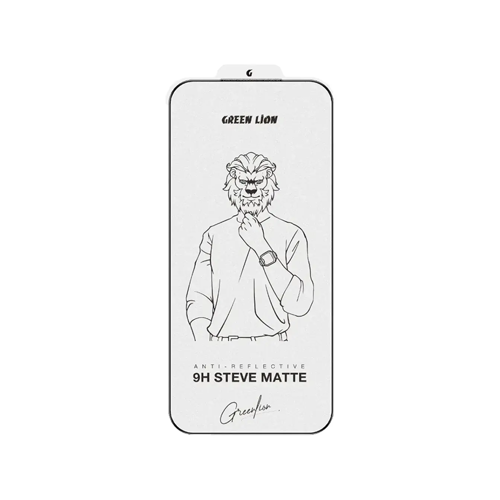 Green Lion 9H Steve Matte Screen Protector for iP 17 Pro Max - Clear - Image 3