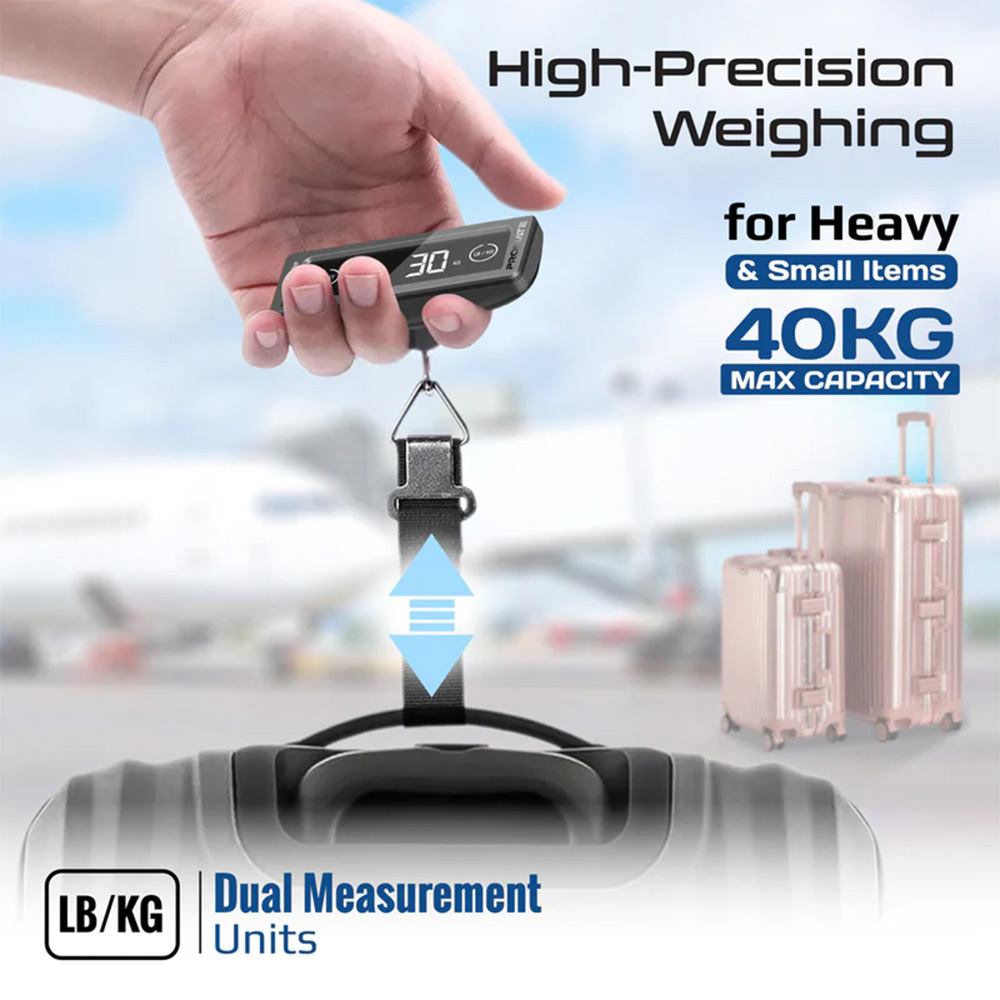 Promate Portable High-Accuracy Digital Luggage Scale with Touch Screen LCD - Image 2