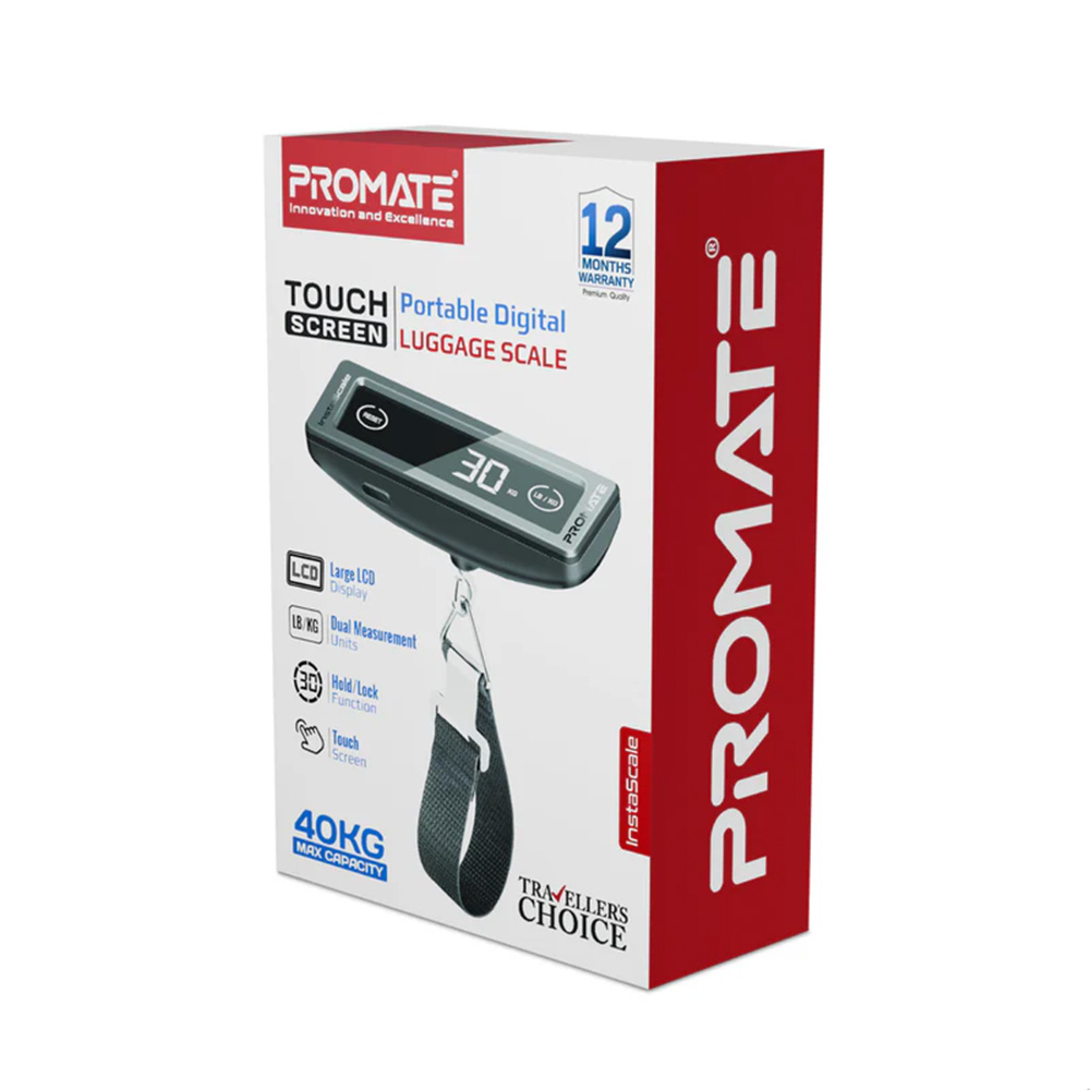 Promate Portable High-Accuracy Digital Luggage Scale with Touch Screen LCD - Image 3