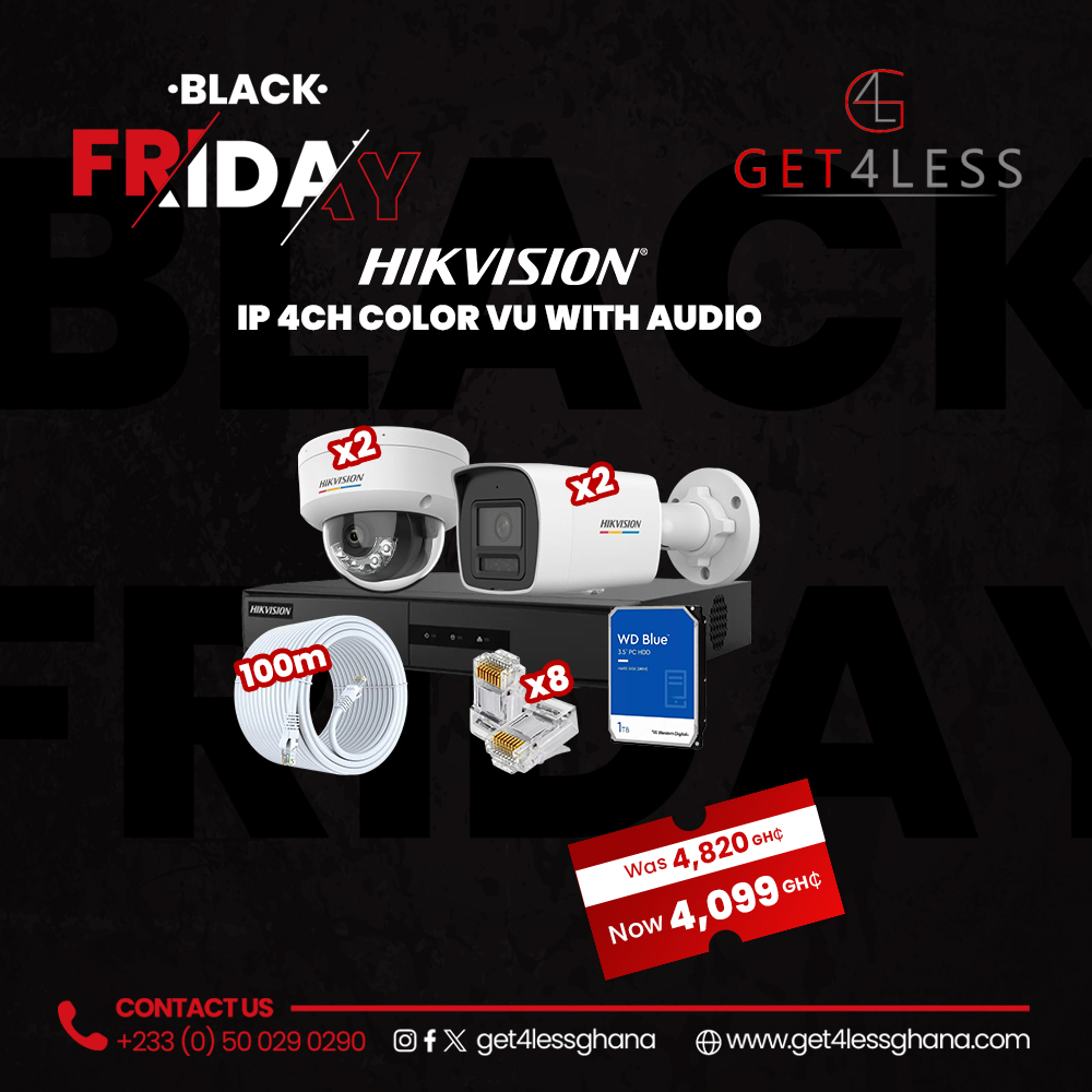 Hikvision IP 4 Channel ColourVu with Audio