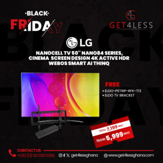 LG TV 50 Smart Satellite UHD 4K Nano Cell with Free Eldo Pro Power Strip ELDO-PSTRIP-RFK-T13 and Eldo TV Bracket