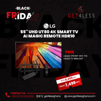 LG TV 55 Smart Satellite UHD 4K Magic Remote Control with Free Eldo Pro Power Strip ELDO-PSTRIP-RFK-T13 and Eldo TV Bracket