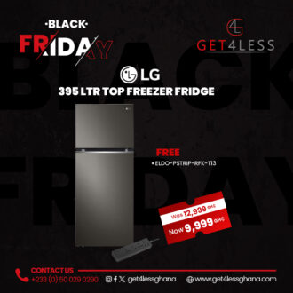 LG Fridge Top Freezer 395 Ltr Net Black