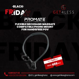 Promate Flexible Neckband MagSafe Compatible Phone Mount for Handsfree POV