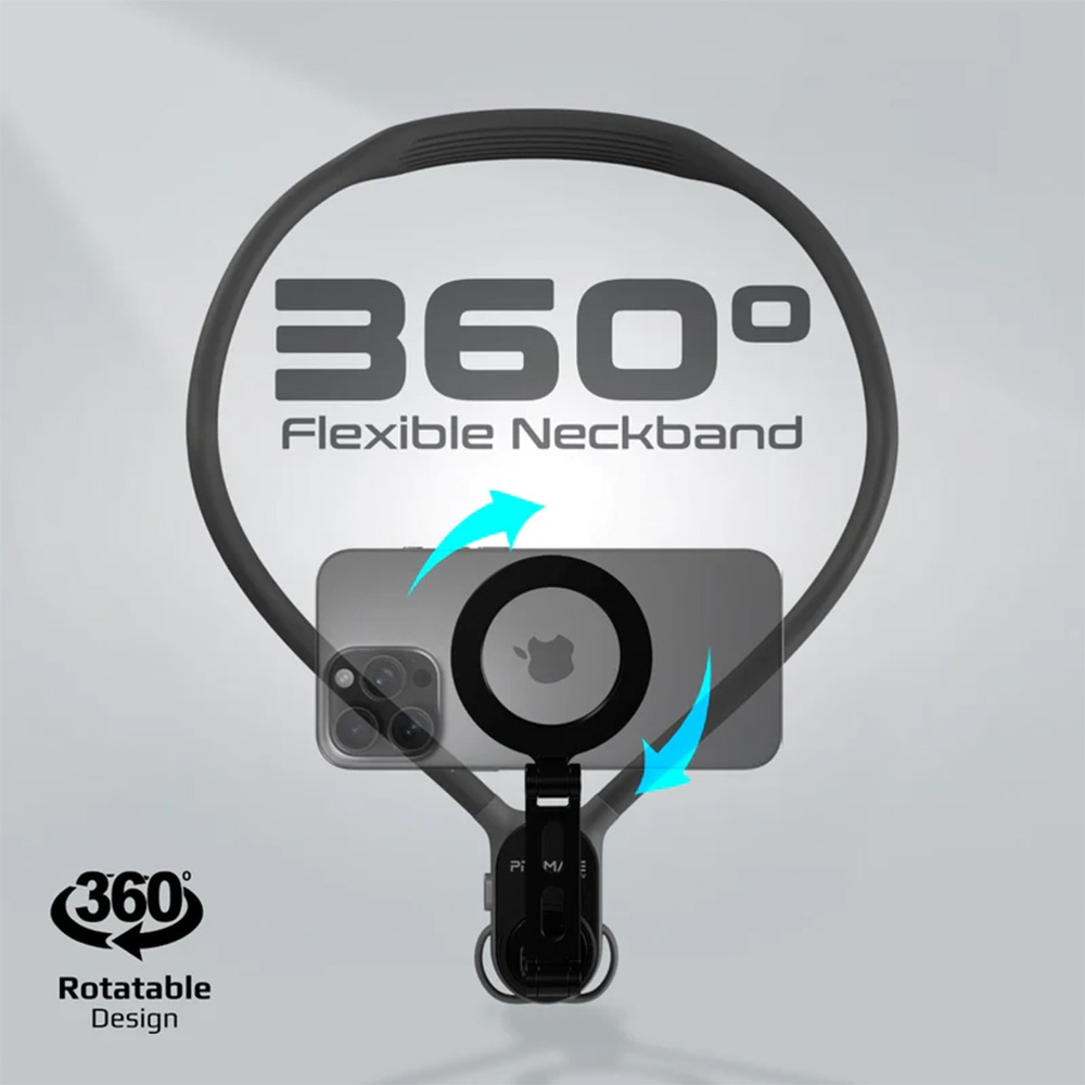 Promate Flexible Neckband MagSafe Compatible Phone Mount for Handsfree POV - Image 2