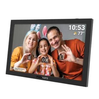 Promate 10.1 Inch Vibrant Full HD Smart Multimedia Wi-Fi Digital Photo Frame - Black