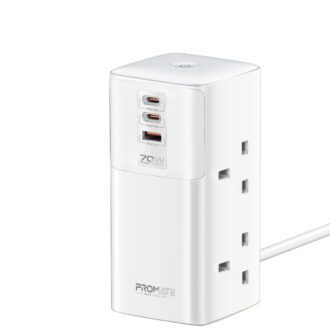 Promate 70W Multi-Port Charging Station with Quad AC Sockets