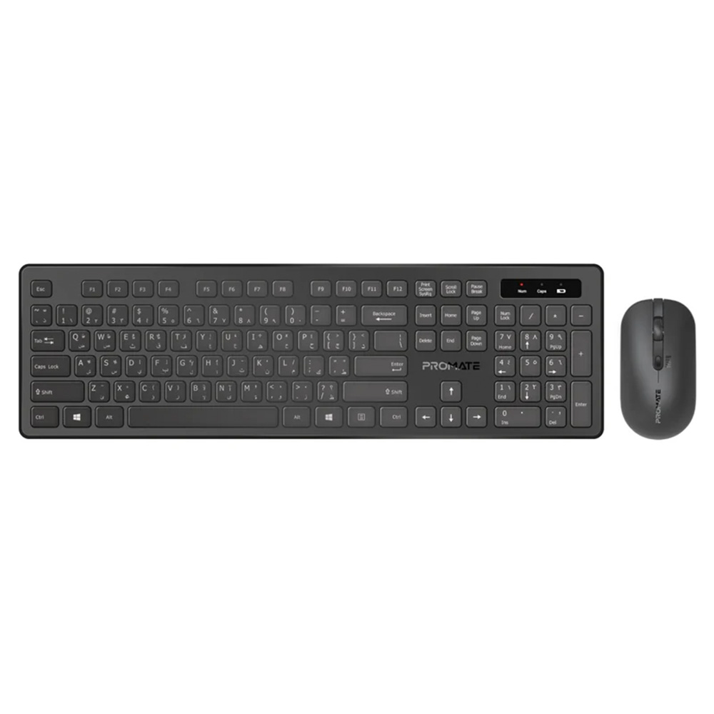 Promate Sleek Profile Full-Size Wireless Keyboard and Mouse