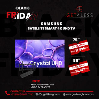 Samsung Tv 75 Satellite Smart 4K Uhd  with Free Eldo Pro Power Strip ELDO-PSTRIP-RFK-T13 and Eldo TV Bracket