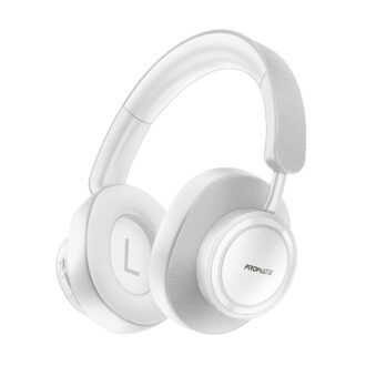 Promate High Fidelity Over-Ear Stereo Wireless Headphones - White