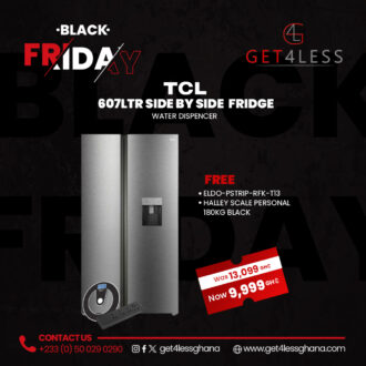 TCL Fridge Side by Side 607 LTR Water Dispenser Silver Free Halley Scale 180KG and Eldo Pro Power Strip