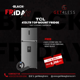 TCL Fridge Top Fridge 118 LTR Fast Cooling Dispenser Silver Free Haley Scale 180KG and Eldo Power Strip