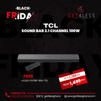 TCL Sound Bar 2.1 Channel 100W Free Eldo Pro Power Strip ELDO-PSTRIP-RFK-T13