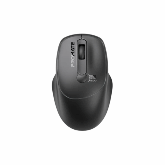 Promate EZGrip Ergonomic Wireless Mouse - Black